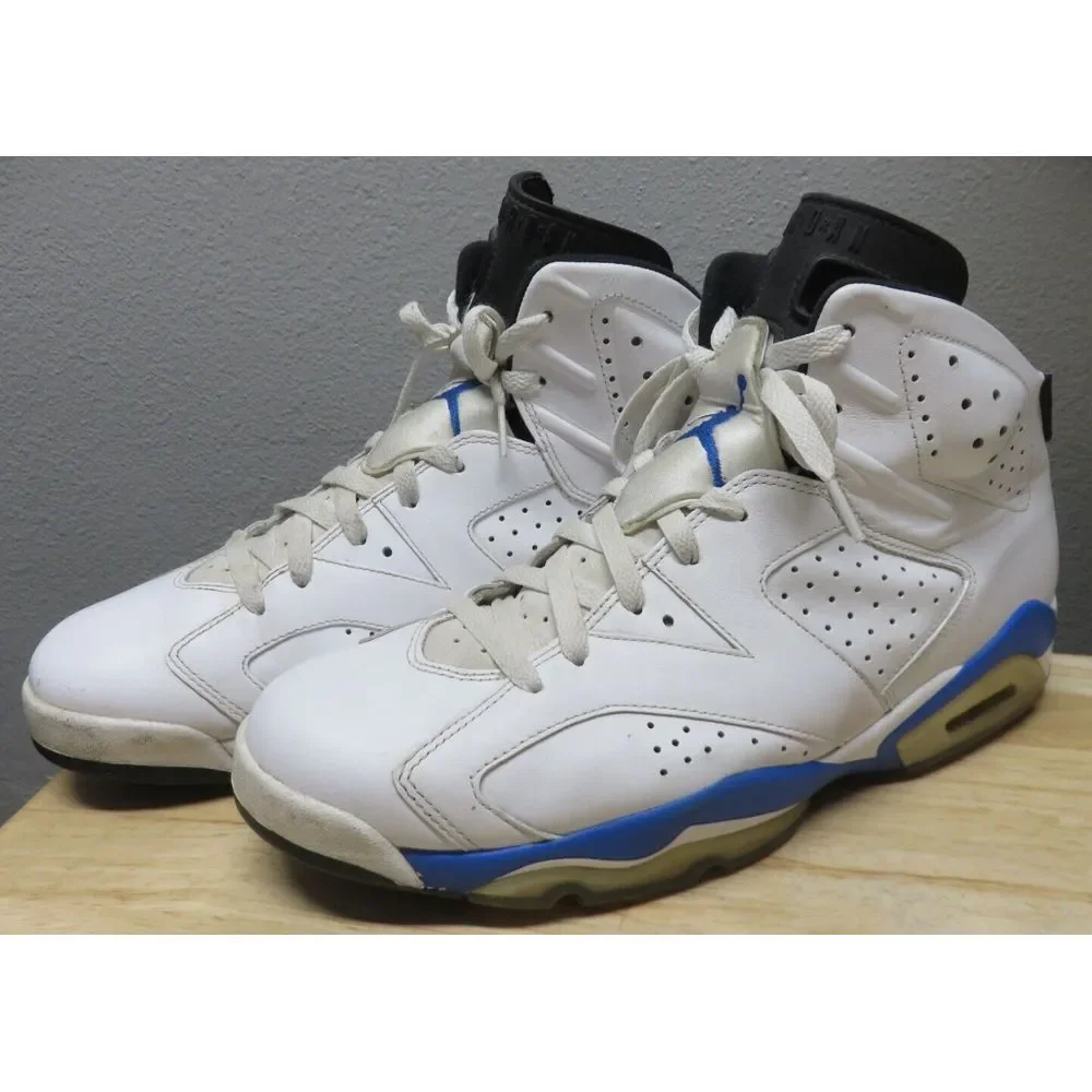 Nike Air Jordan 6 Sport Blue‎ Size 13 Shoes 384664 107 - missing back loops